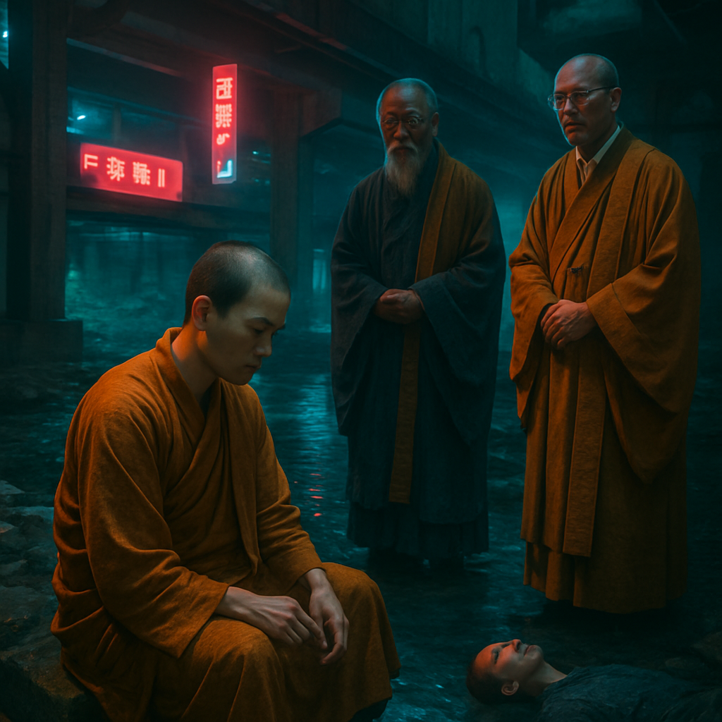 The dreamer visits the Arita River, avoids bathing due to a dead person, finds clear water elsewhere, shaves head, and experiences rapid hair growth. Consults with the Superior Master and priest Shochi, who advise letting the hair grow as a positive sign.