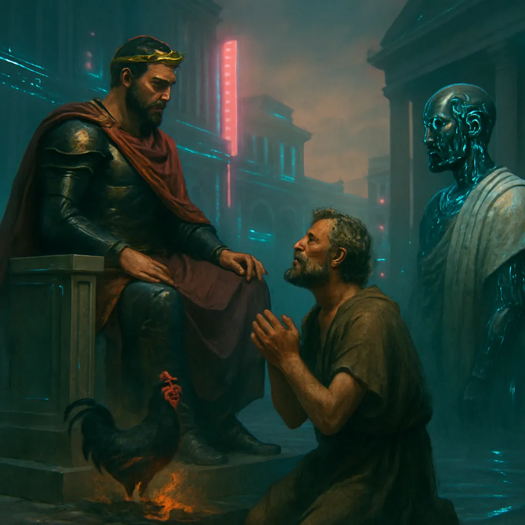 The dreamer seeks the Emperor's approval and receives an omen during a sacrificial ritual, inspired by a Homeric passage where Odysseus speaks to Achilles. The Emperor values the dreamer's rhetoric, foreseen by Asclepius. The dream concludes with a walk towards Cyzicus.