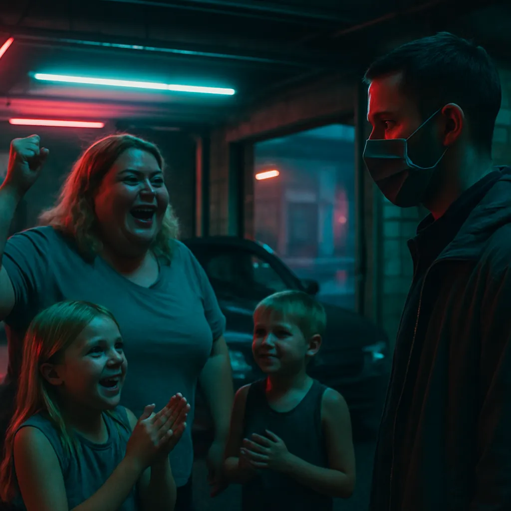 The dreamer is invited to a dinner in an unfamiliar neighborhood. A large blonde woman celebrates with children while the dreamer wears a face mask, causing conflict. The woman demands personal information that the dreamer cannot disclose, leading to tension and the dreamer's departure.