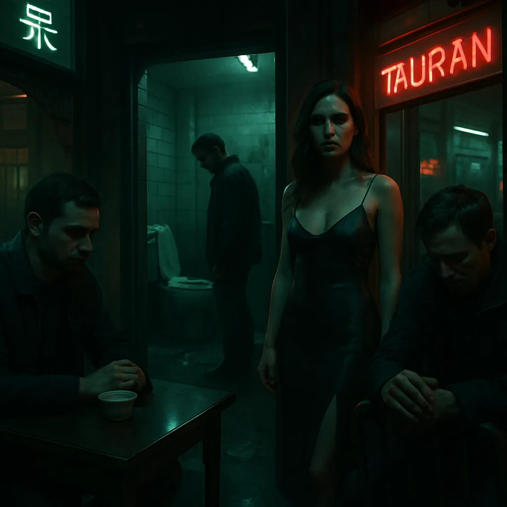 A dream of social interactions in a teahouse, followed by distressing bathroom scenes, and a series of troubling social and professional scenarios that result in unjust judgment and feelings of isolation, distrust, and lack of control.