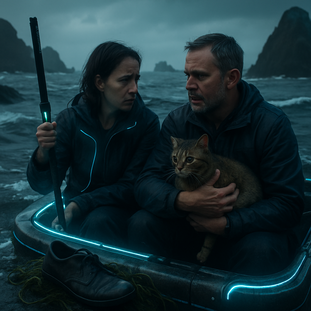 A journey over rough waters with the dreamer's wife leads to a confrontation with vulnerabilities, symbolized by forgotten shoes. A rescue of a pet cat from the ocean reflects nurturing instincts and the dreamer's emotional challenges.