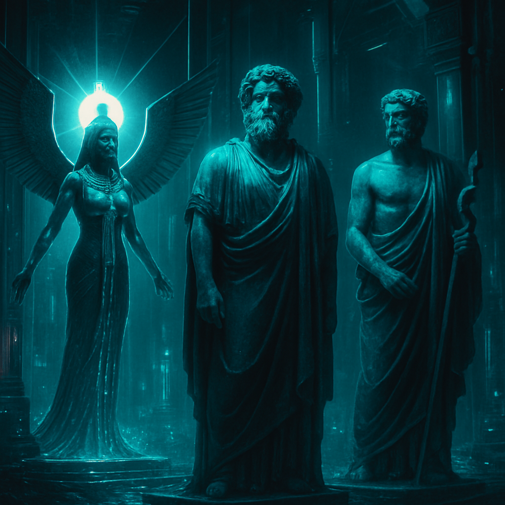 The dream involves the appearance of divine figures, Isis, Sarapis, and Asclepius, suggesting themes of spiritual enlightenment, healing, and transformation.
