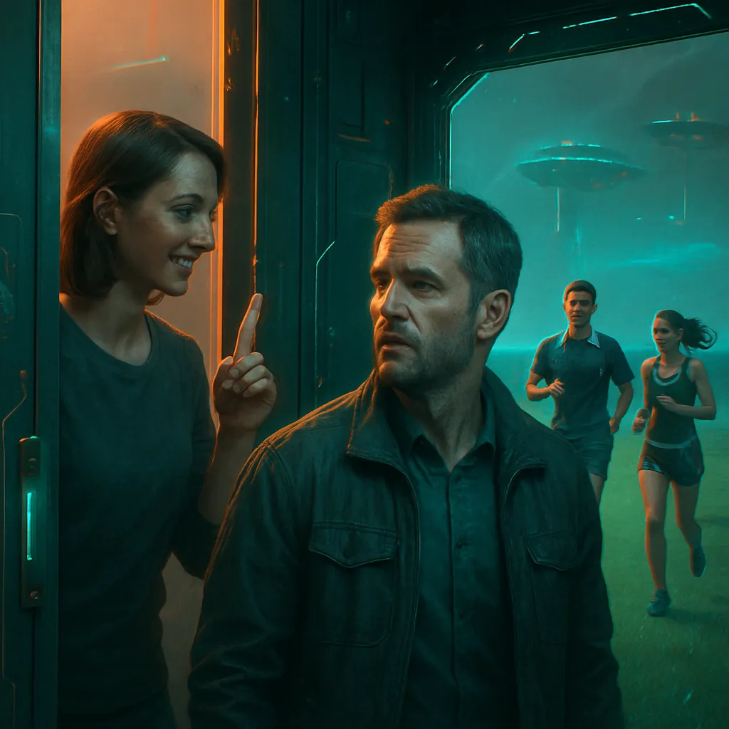 In the dream, the dreamer interacts with his wife who playfully points out his oversight. They then find themselves on a wide, green field where the dreamer runs alongside a young couple in athletic gear, reflecting on their own potential. Ending with a group looking to the dreamer for leadership.