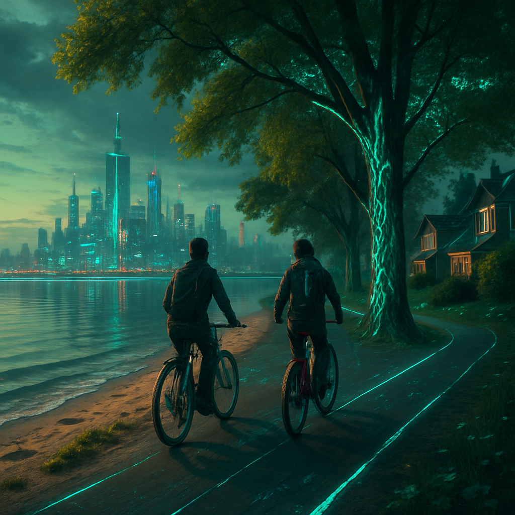 The dream features the dreamer riding a bike with a friend along a lakeside path that has undergone restoration. They discuss changes that have occurred over 59 years.