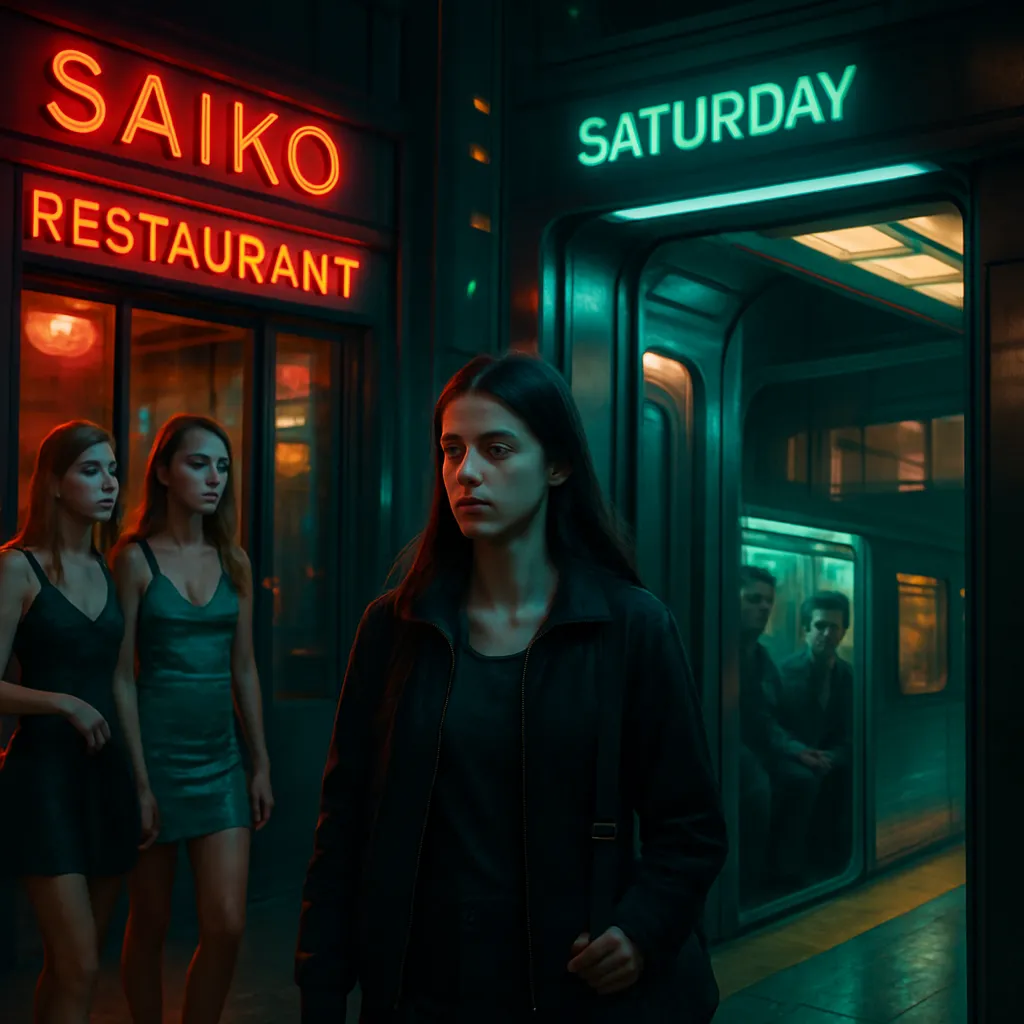 The dreamer is preparing to have dinner with friends but decides to find an open restaurant on their own. Encounters various people and experiences taking an unexpected journey on a subway before visiting a rich man's house with a pool.