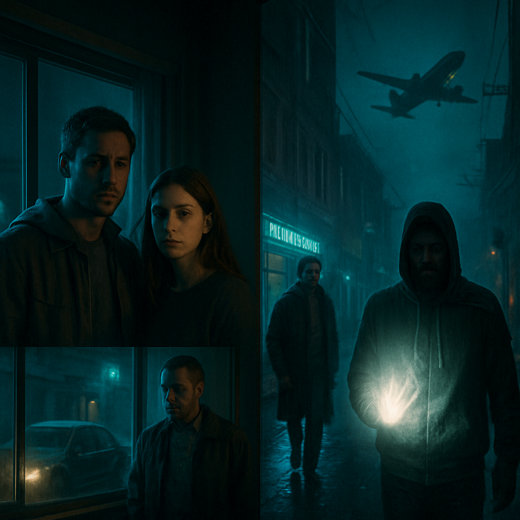 The dream depicts relationships with known individuals, a metaphorical journey involving a plane, nostalgic reflections about family and the past, an unsettling encounter with a stranger, and defensive actions using spiritual protection.