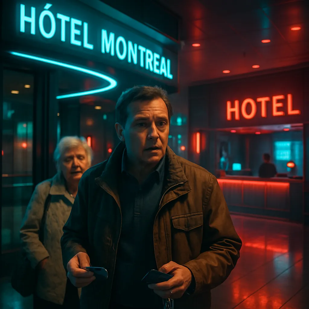 The dreamer is in a hotel in Montreal, unable to find the front desk amidst concerns about elderly family arriving. There is a sense of losing control over personal items, with distrust towards potential guides. The search for clear direction is prominent.