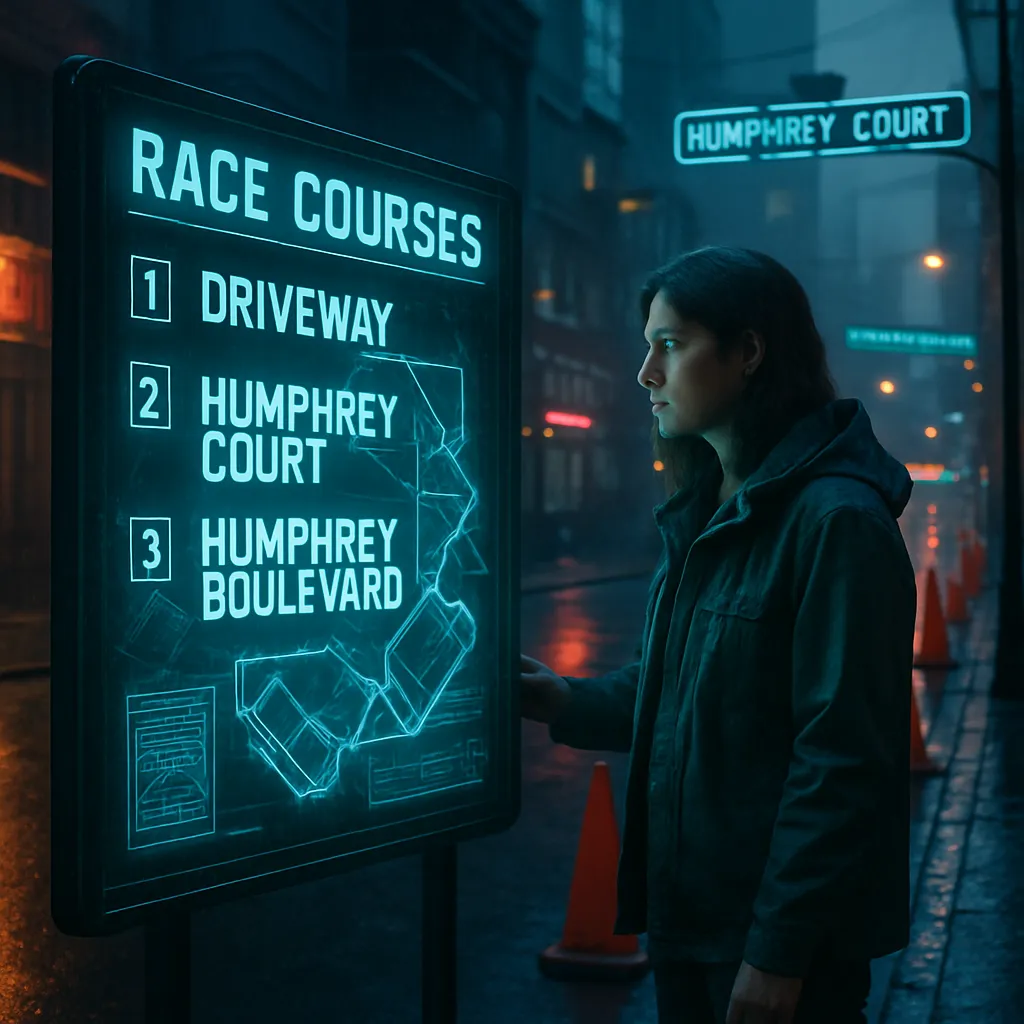 The dreamer is organizing race courses for a woman, needing more resources for certain locations to be successful.