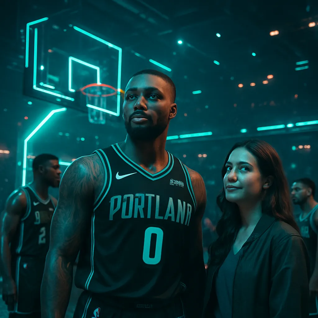 The dream involves the dreamer taking on a caretaker role for Damien Lillard during a significant basketball event, aiming to help him find a suitable place. The narrative expands to include other players and a task of transforming a house into a home, along with a budding romantic connection between Damien and a woman.
