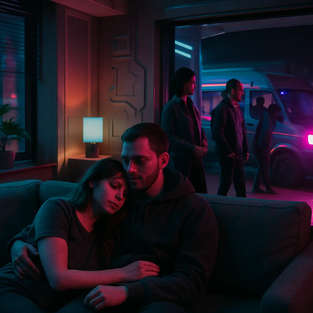 The dreamer spent time with Scott and a couple at their modern apartment, snuggling with Scott. They decided to go out for the night, and the dreamer reluctantly joined. They traveled in the couple's van, but did not sit together.