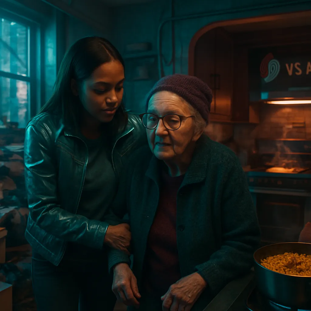 The dreamer helps their grandmother, organizes a messy house, worries about burning macaroni, and takes joy in the Warriors' basketball victory.