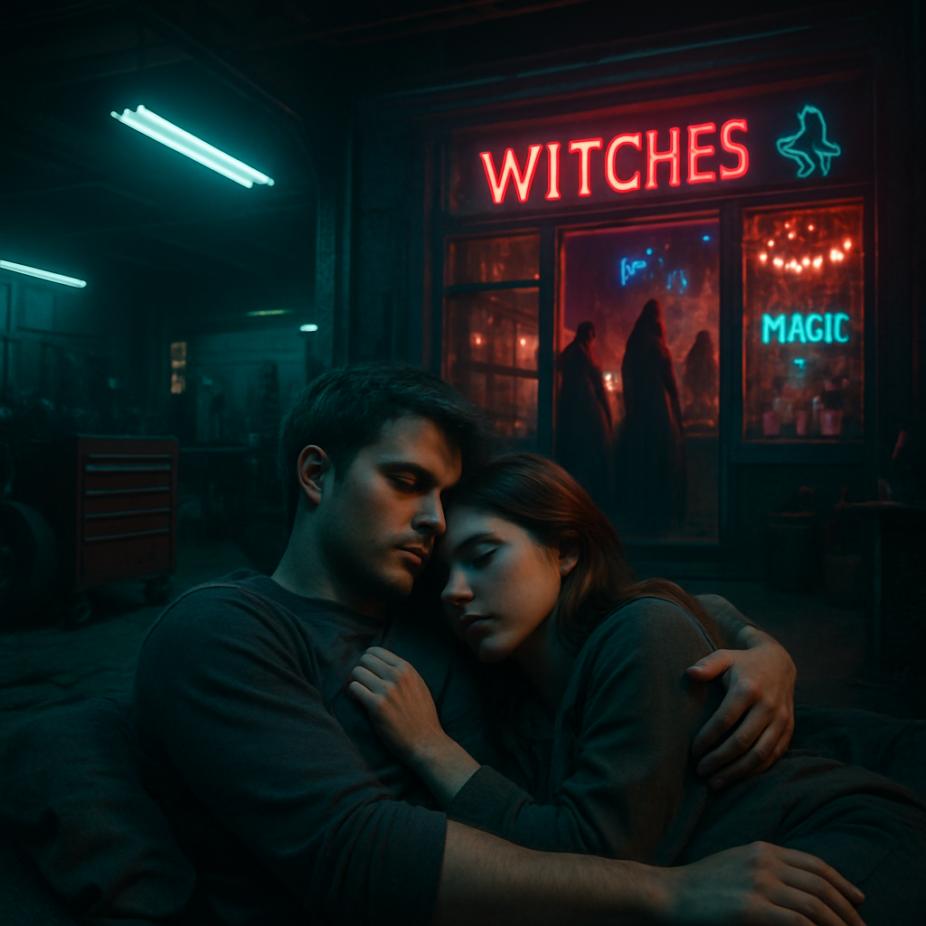 Dreamt of sleeping with a guy resembling Pete, feeling closeness without love; transitioned from a garage shop to a shop owned by witches, implying a journey towards transformation and self-discovery.