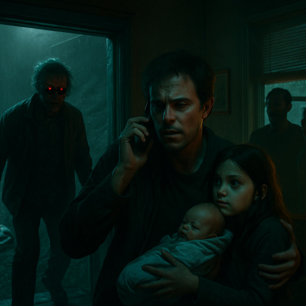The dream involves attempts to outsmart a threatening figure and protect a girl and baby. Efforts to seek help are met with frustration as emergency services fail to respond. The dreamer witnesses further danger as a car crashes and is covered with earth.