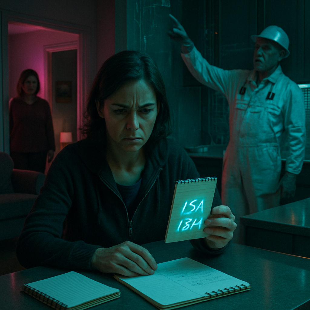 The dreamer is in a house, reviewing notepads on a kitchen table. They find a significant note that validates their truth against their mother's lies. Renovations are happening, and a painter points out where the notebooks were hidden. The note is lost, causing frustration.