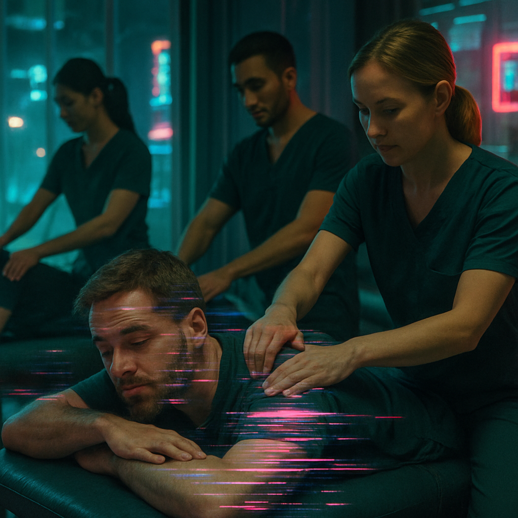 The dreamer keeps receiving massages from the same team due to a system glitch. They don't mind but wonder if the massage team is aware of the situation.