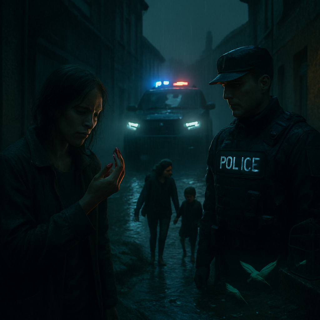 The dream involves a disturbing scene with police, self-injury, clumsiness, animals escaping, guidance through unknown areas, and feelings of confusion. Locations vary from street scenes to streams and old towns.