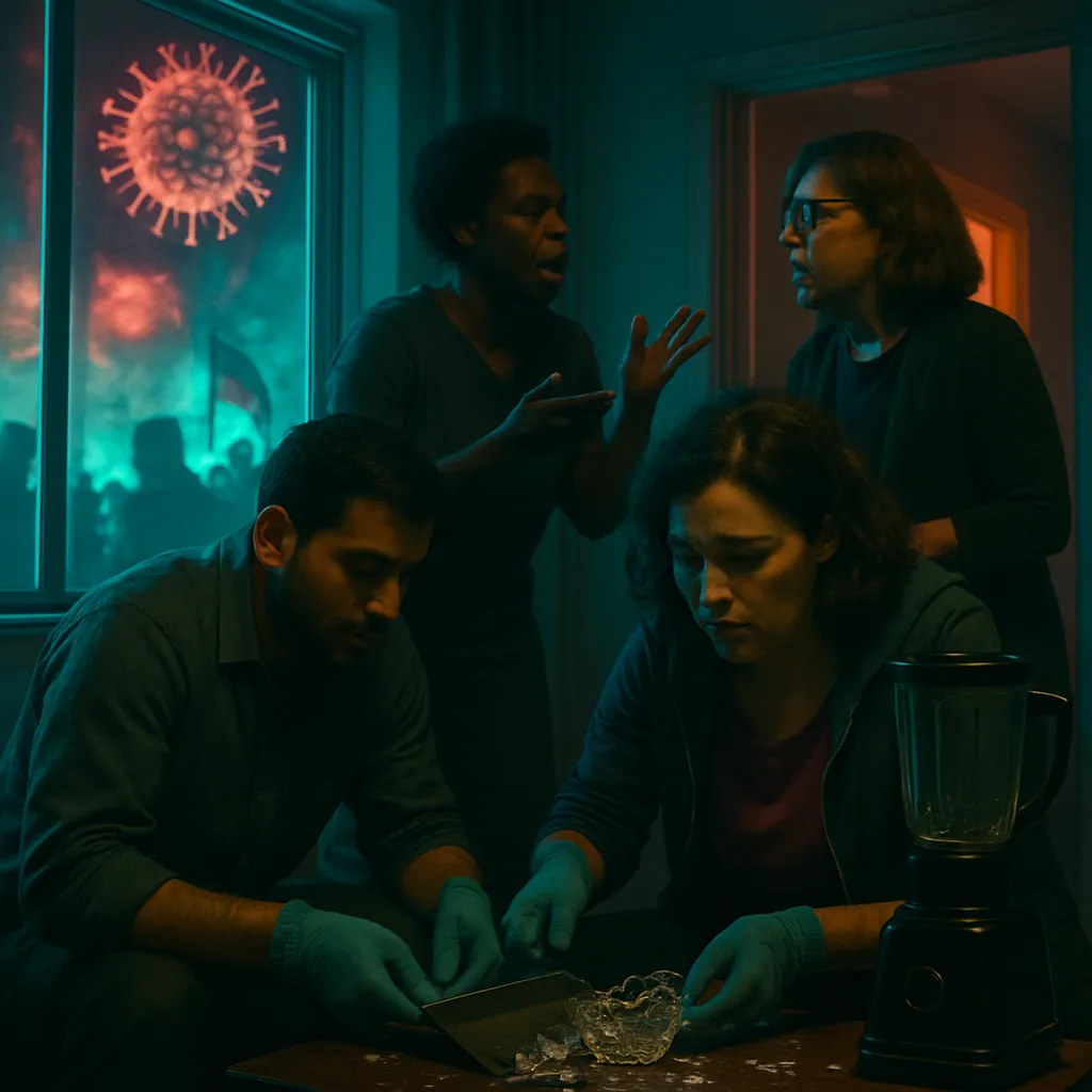 The dream involves fireworks representing global issues, a heated debate at a community gathering, a sacred object breaking, and helping to clean up and pack belongings. It explores themes of global concerns, personal responsibility, and urgency.