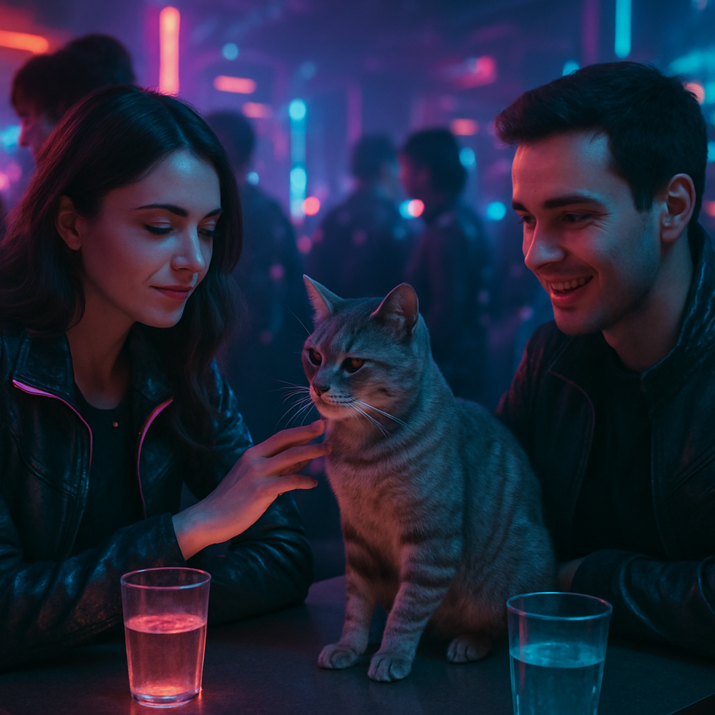 The dream involves interaction with a cat at a party, illustrating themes of acceptance, learning, and social dynamics.