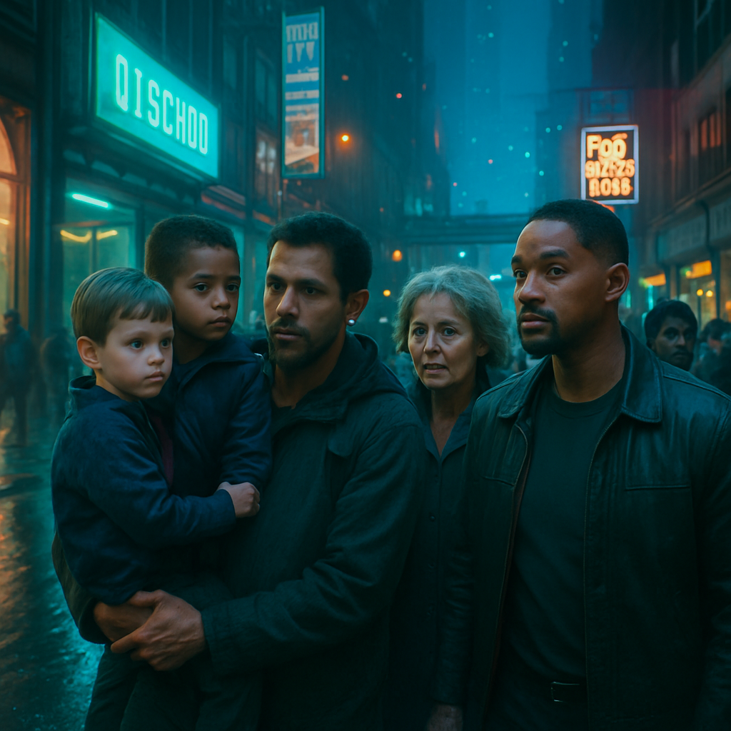 The dreamer is on a journey with their brother, who has a traumatic brain injury in waking life, and possibly their ex. As they travel, the brother regresses in age and transforms into the dreamer's son. They are met by a nurturing teacher figure, highlighting unresolved emotional conflicts. The scene shifts to an interaction with Will Smith and cultural misunderstandings, followed by a racing journey to a beach, creating a sense of exclusion.