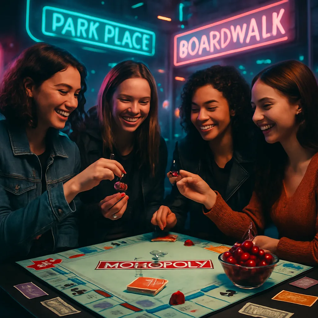 The dreamer is amongst young women, sharing happiness, and witnessing a Monopoly game tied to chance and timing.
