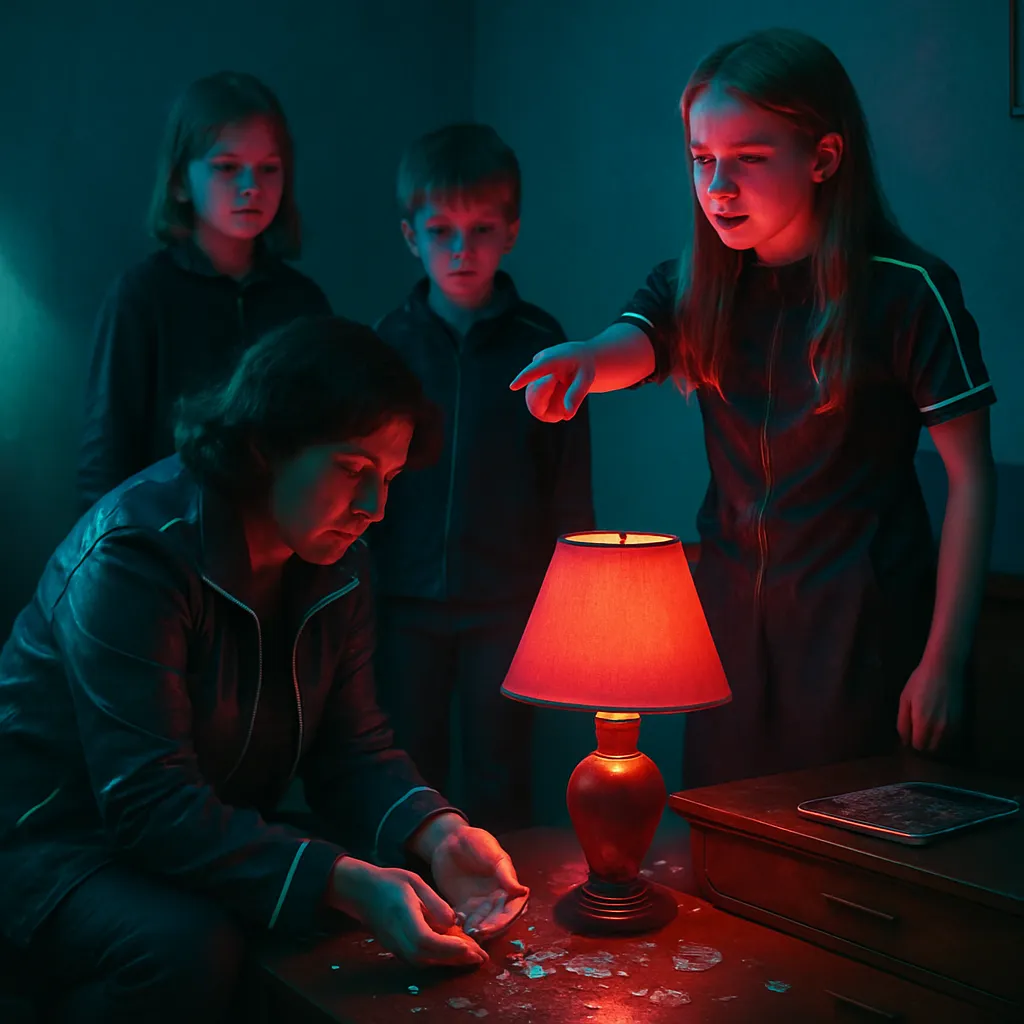 Dreamer and family visit neighbors where a conflict arises over a broken lamp.