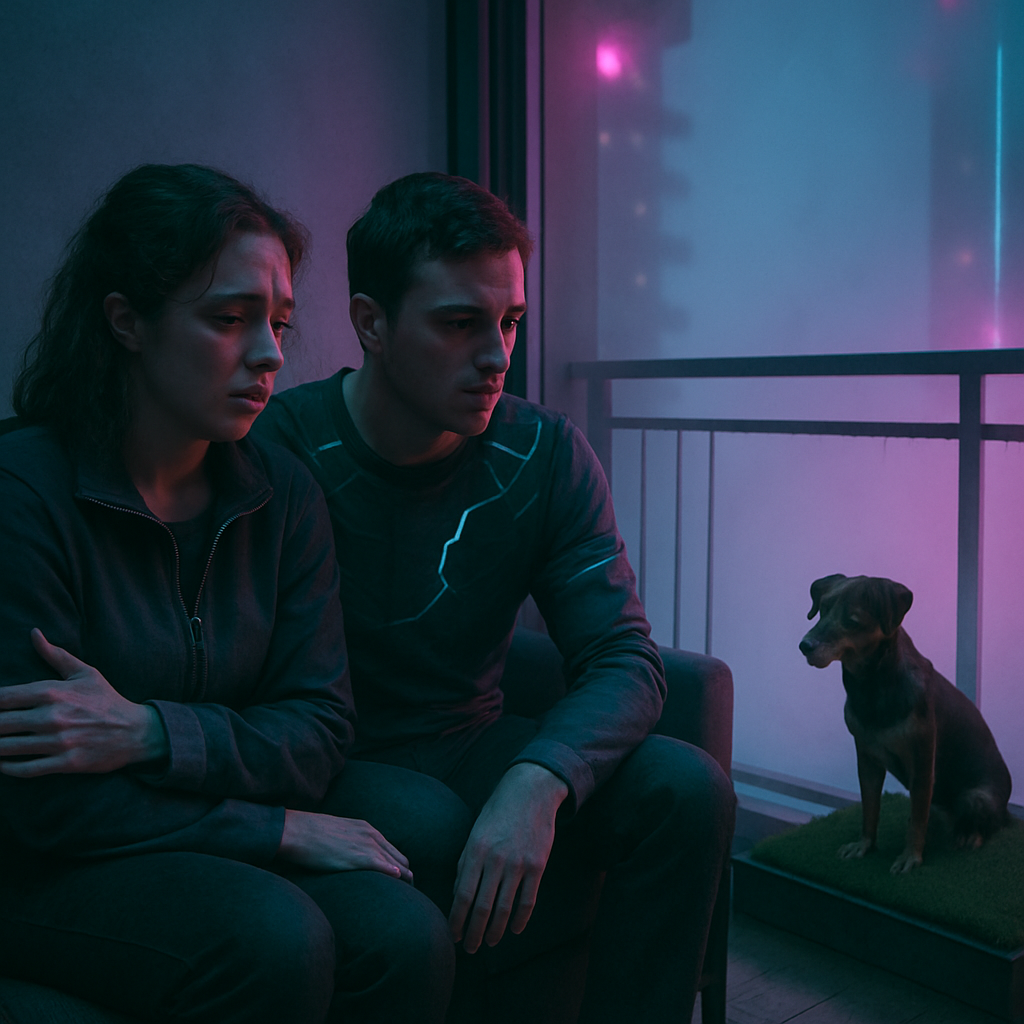The dream involves the dreamer with their ex, Rory, in a familiar apartment setting. The dreamer experiences a scenario where their pet dog, Pinto, nearly falls off the balcony. The dreamer grapples with feelings of guilt and responsibility, and envisions a peaceful acceptance of loss.