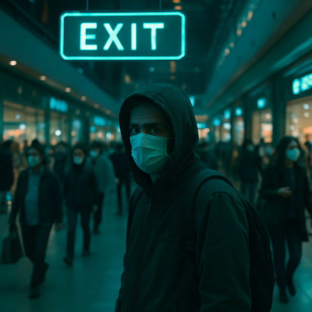 The dreamer found themselves stranded at a shopping center, feeling fear of contacting others due to the Coronavirus pandemic.