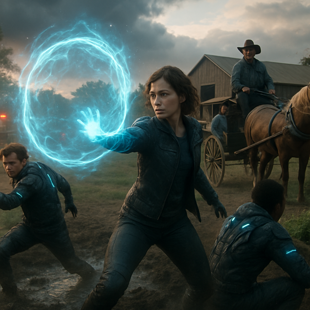 The dreamer finds themselves in a battle to protect a group using superpowers against unknown foes. Later, they're at a ranch, working and observing a tour. The dream ends with a surprising marriage proposal from the ranch owner, who is also the boss.