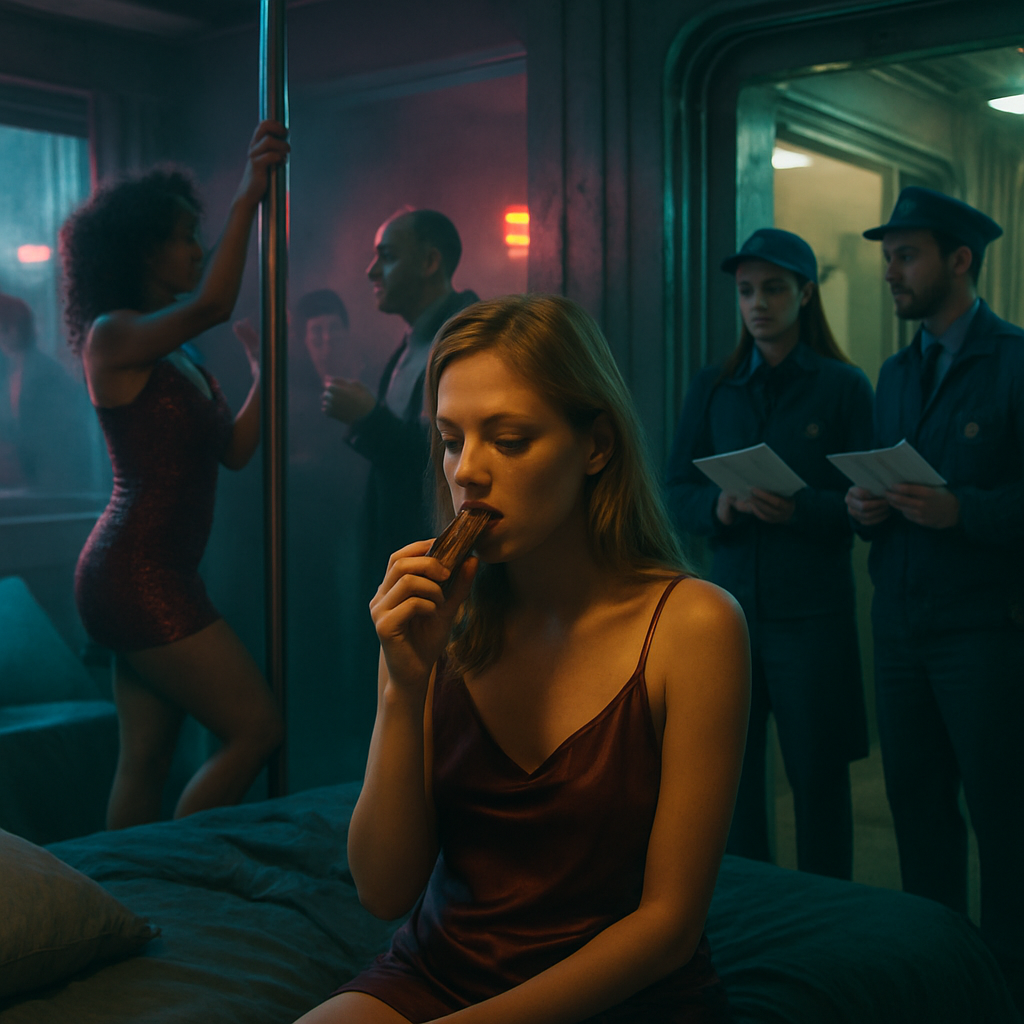 The dreamer indulges in chocolate, grapples with unmet desires, encounters an intrusive Italian speaker, and anxiously anticipates letters from Caine.