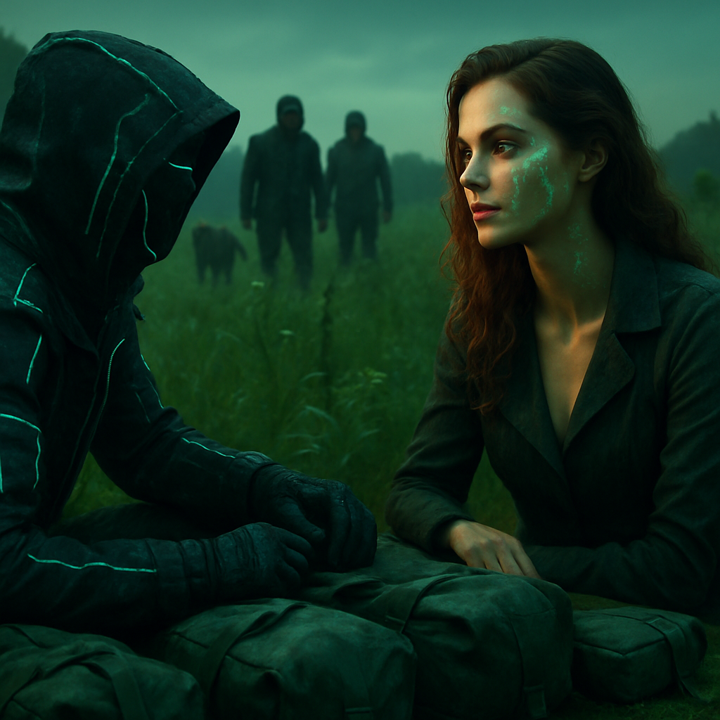 The dream involves hiding possessions in green bags for protection, avoiding threats, and sharing a moment with Ruth while admiring her beauty. It portrays themes of safety and enduring attraction, set within a context of avoidance and appreciation of aesthetics.