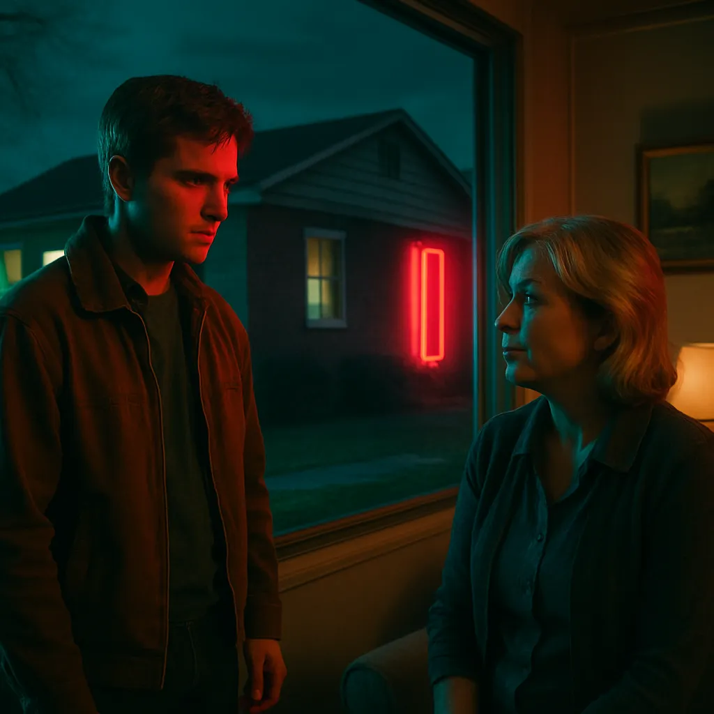 Dreamer returns home to the Midwest after leaving the West Coast, discovers their mother has passed away and father has remarried. Interacts with a stepmother-like figure while lamenting modern relationship dynamics.