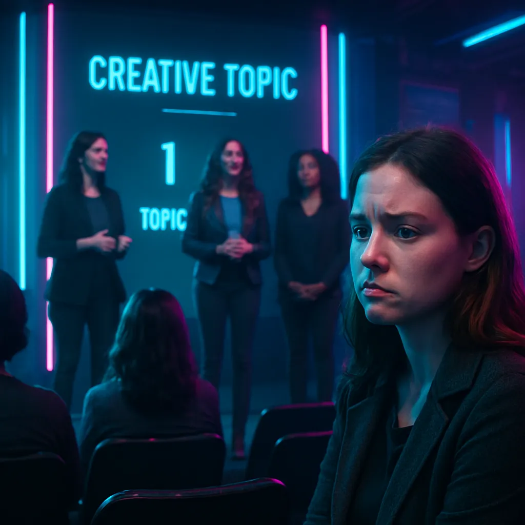 In the dream, the dreamer is eagerly anticipating a talk by three women about a creative topic with four key points, but feels disappointed when the talk changes to cover only one topic.