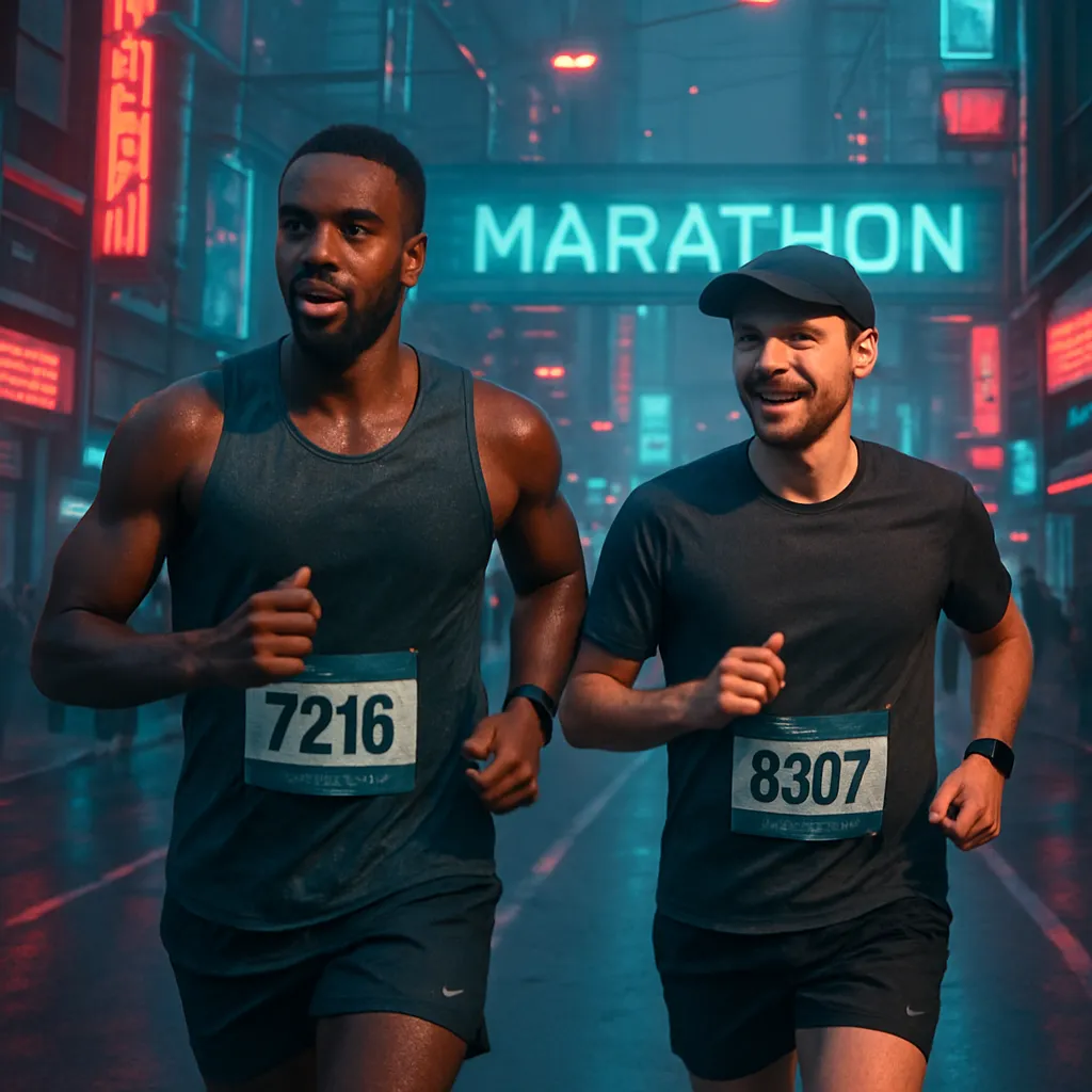 The dreamer finds themselves running a half marathon, an activity they are familiar with, alongside a friend. The setting feels normal and comforting as it reflects a real-life activity.