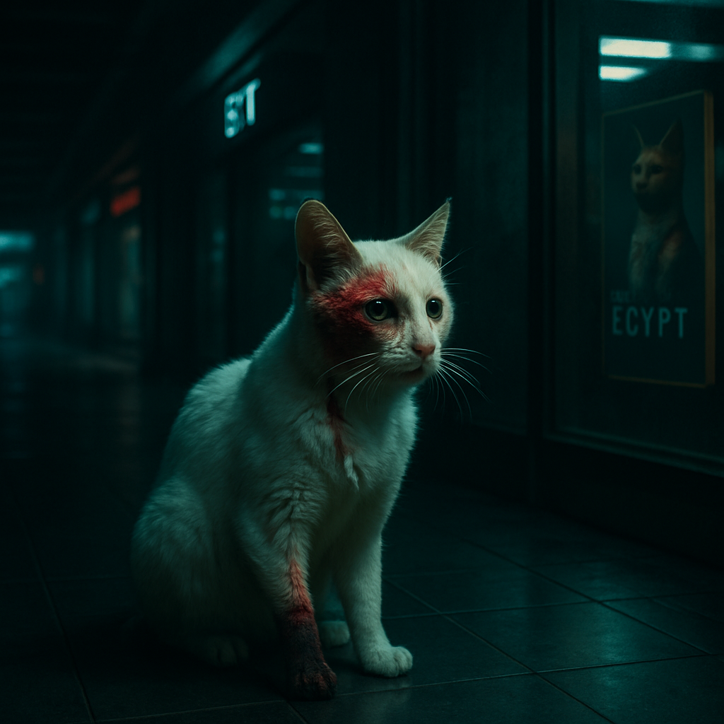 The dreamer witnesses a beloved pet cat injured and altered in appearance, reflecting deep emotional distress and possibly fears of loss, vulnerability, and societal pressure.