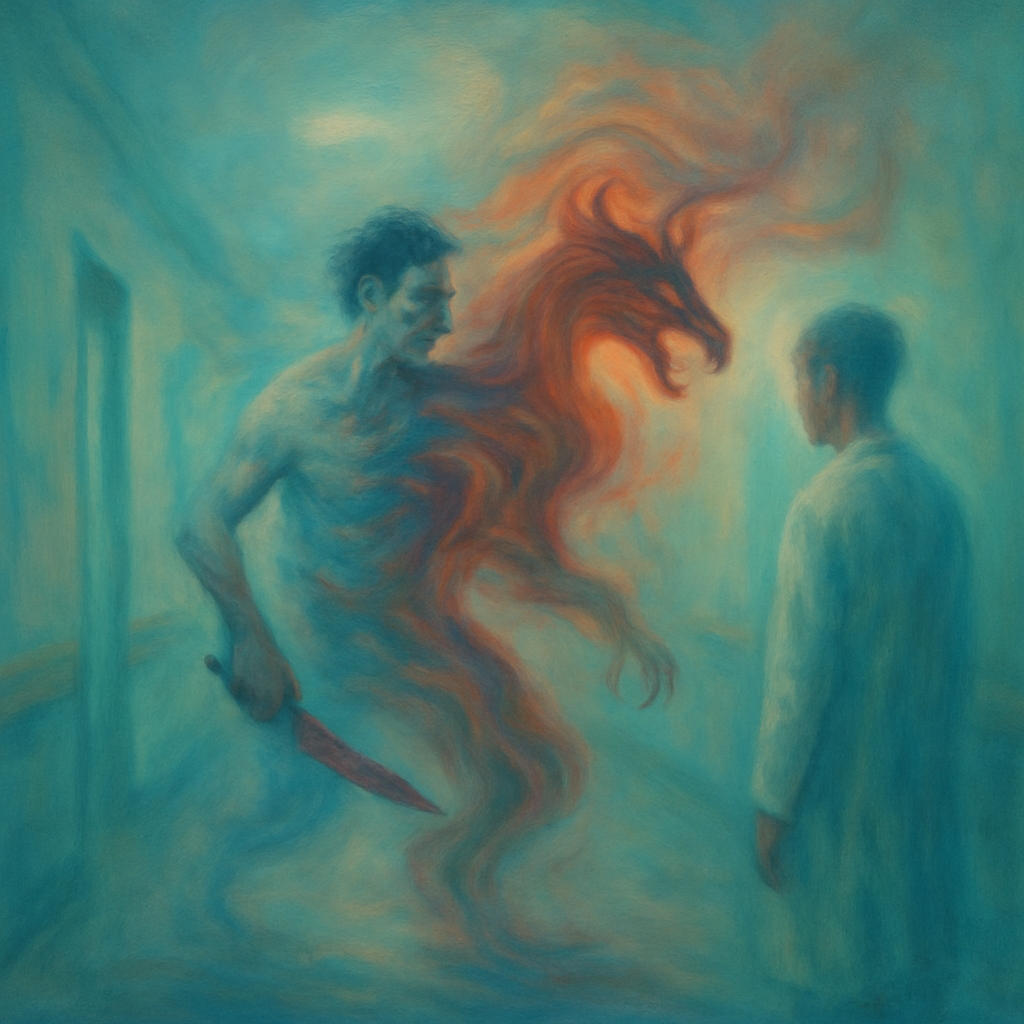 The dream involves observing a shapeshifter in a hospital who is intent on committing murder. While the dreamer could see this, they were powerless to intervene.