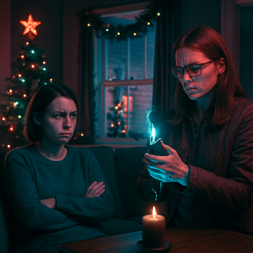 The dreamer was renting a house for Christmas, decorating, and was annoyed by sister Sarah's presence. A lighter broke, leaking fluid, leading to further frustration.