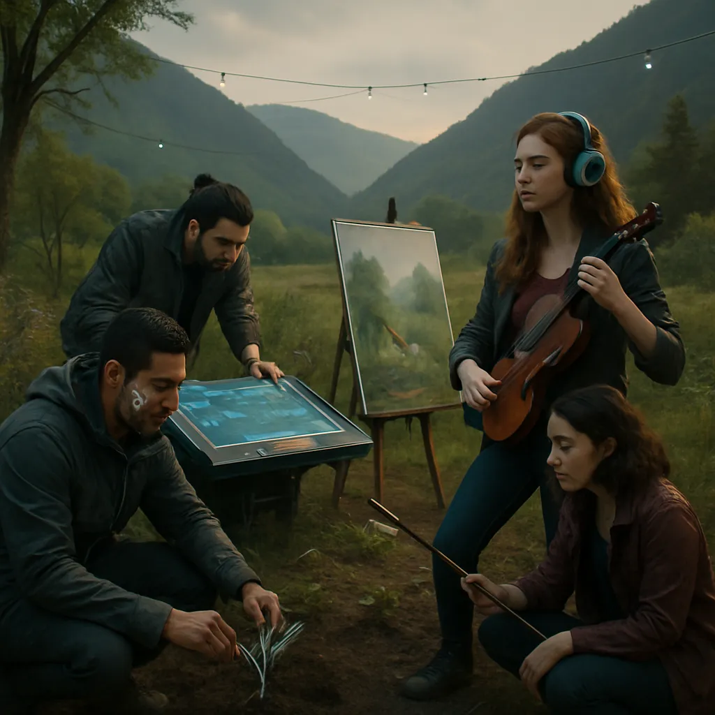 The dream involves working on a project in a valley with the help of artists, Julio, and Lila. It reflects themes of collaboration, creativity, and connection with nature.