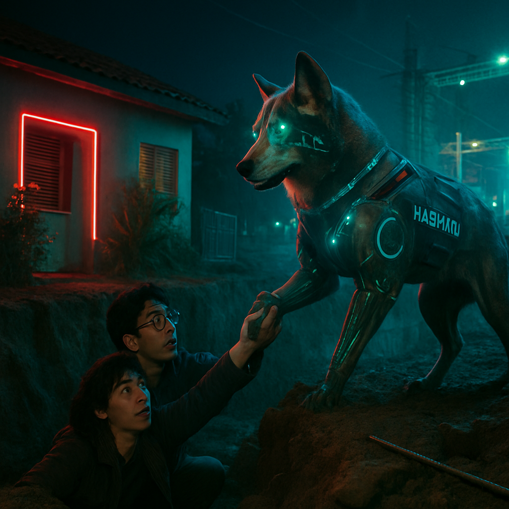 The dream features a scenario where the dreamer, with their friend Cke, visits their grandmother's house in Corozal. They encounter two versions of an animal named Hashiko. The dream involves an entrance to a ravine at a construction site where the dreamer and Cke fall but are saved by Hashiko.