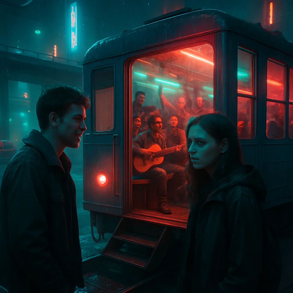 The dream involves an old friend named Luke inviting the dreamer to a party on a train. The party is lively, with guitars and games, but the dreamer wishes to leave the crowded and male-dominated environment, feeling it is unsafe.