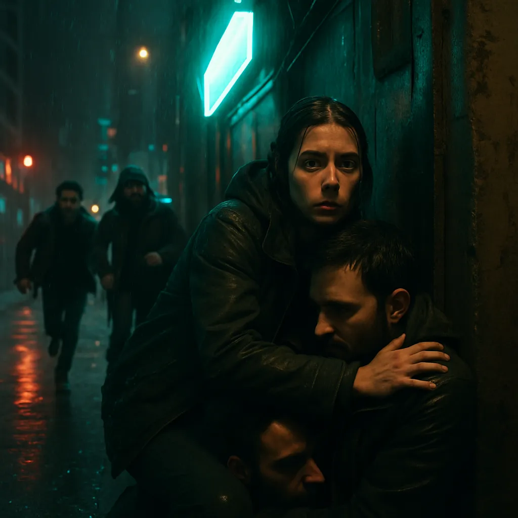The dream involves being on the run while helping a man hide, among others in a similar situation.