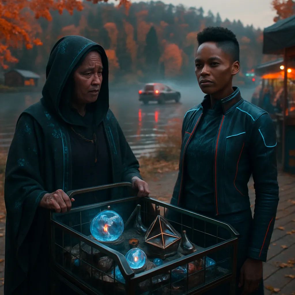 The dreamer is an apprentice to a fellow priestess in a tourist town. They learn magical practices and witness a minor car accident. In a marketplace, they feel powerful energy and meet inspirational figure Janaya Future Kahn. They return to a lakeside house to complete their task.