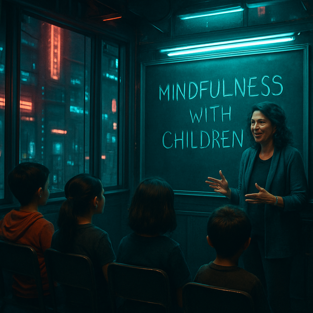 The dreamer is at a mindfulness training with their past instructor, Shelia. Despite current experience working with adults, there is a focus on teaching mindfulness to children.