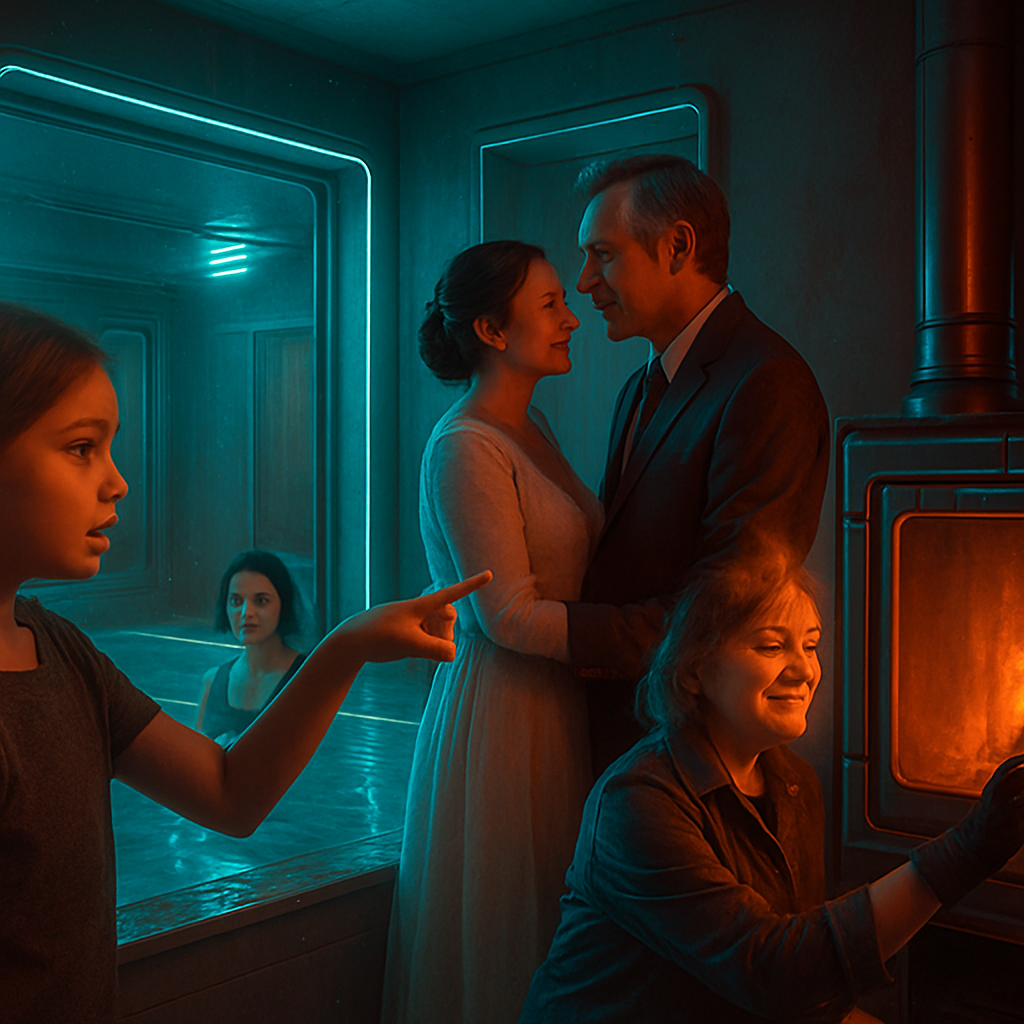 The dream involves guiding a child, swimming with a friend, marrying a celebrity, and cleaning a wood stove, reflecting themes of guidance, exploration, connection, and renewal.