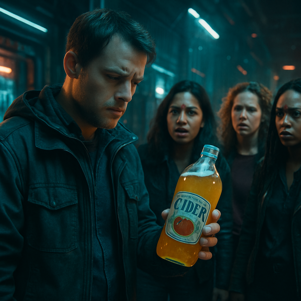 A man uses cider juice without permission, creating something very different from the dreamer's intentions, upsetting several women.