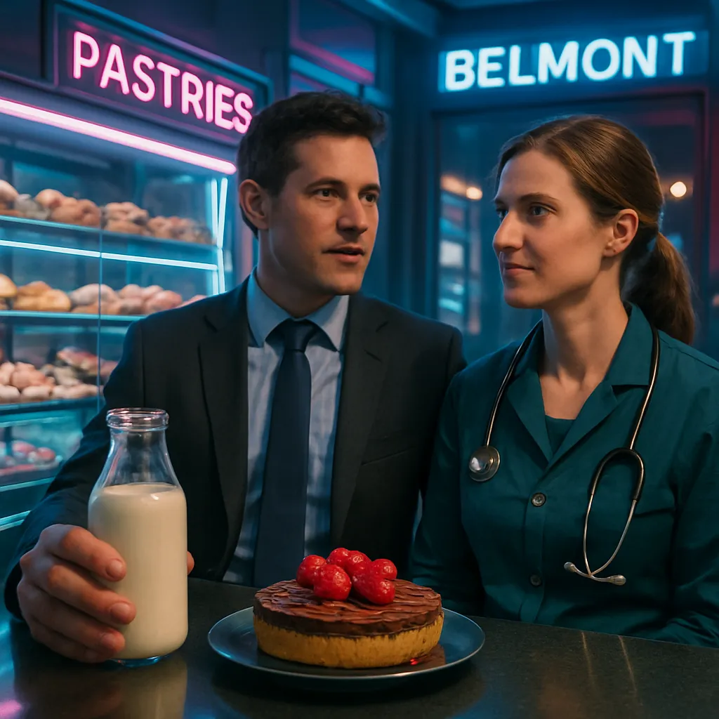 The dream features buying a pastry and milk, along with a narrative about former school acquaintances, Chris and Christine, who have become successful professionals and started a family.