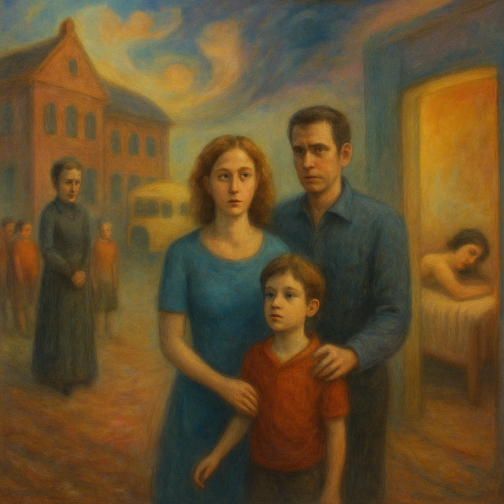 The dreamer is at a reform school for children, where they and their husband are trying to escape a sinister massage room lease. Reformers, seen before at Esalen, select children for reform based on their spiritedness. The dreamer escapes a bus meant for reform with their son.