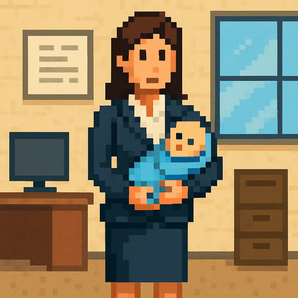 The dreamer dreams about a past coworker who secretly had a baby, symbolizing hidden potential or undisclosed talents in a professional context.