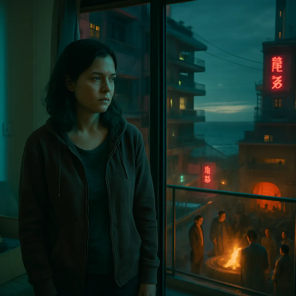 The dreamer experiences separation from her children as her ex relocates them. She is left alone, reflecting on unwanted belongings and past relationships. In another scene, her high school classmates elect a leader, evoking a primitive and tribal atmosphere.