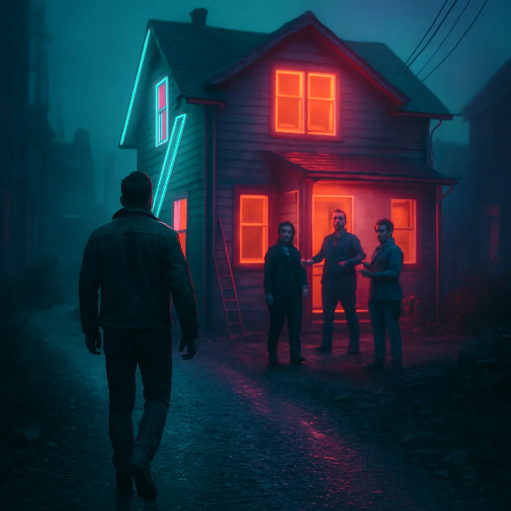The dreamer helps some people with home renovations, crossing a gravel path to reach the house. However, the people are not ready or are confused about the help.