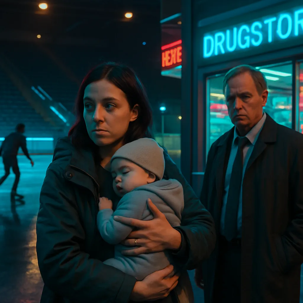 In a dream, the dreamer navigates an arena with a baby, encounters a past authority figure, Blake, skates, and faces challenges about doing things the 'right' way. She seeks unnecessary advice from a drugstore, encounters differing viewpoints at a pier, returns and comforts her baby, and falls asleep.
